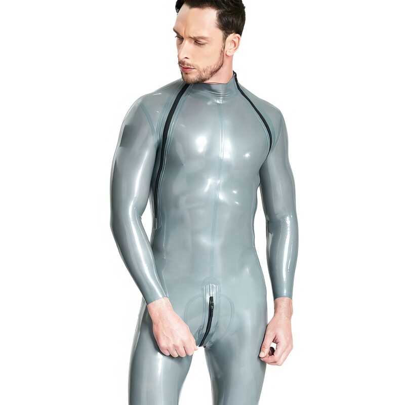 Combinaison Latex Zip Diagonal Homme