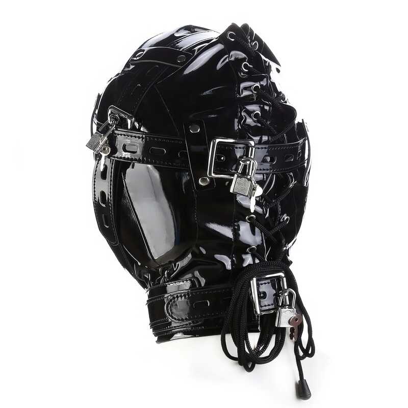 Cagoule BDSM Cuir Brillant