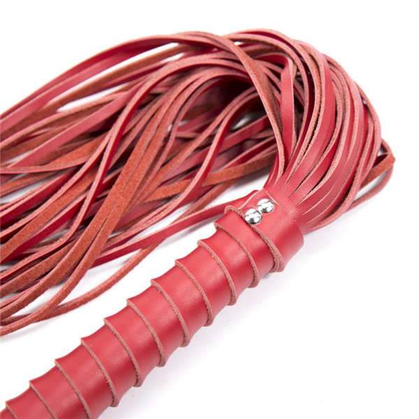 Fouet Bdsm  Cuir Rouge