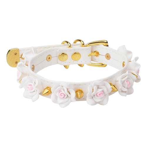 Collier Kawaii blanc or