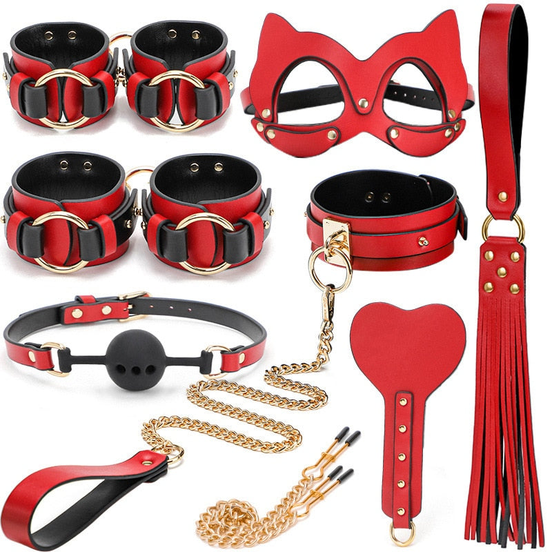 Kit BDSM Or Rouge