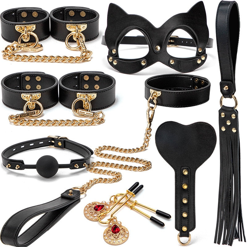 Kit BDSM Or Noir