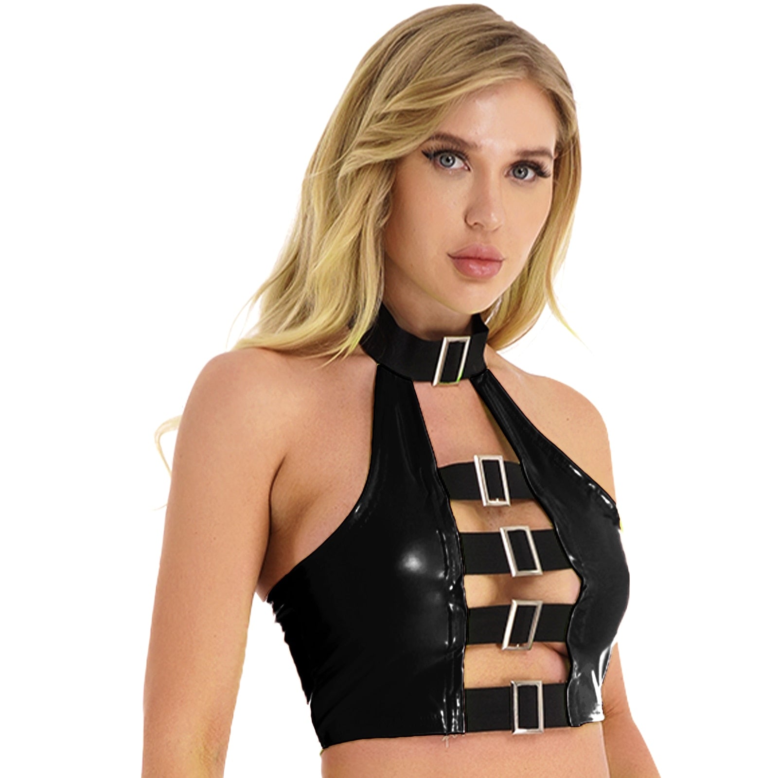 Crop Top Vinyle Dos Nus