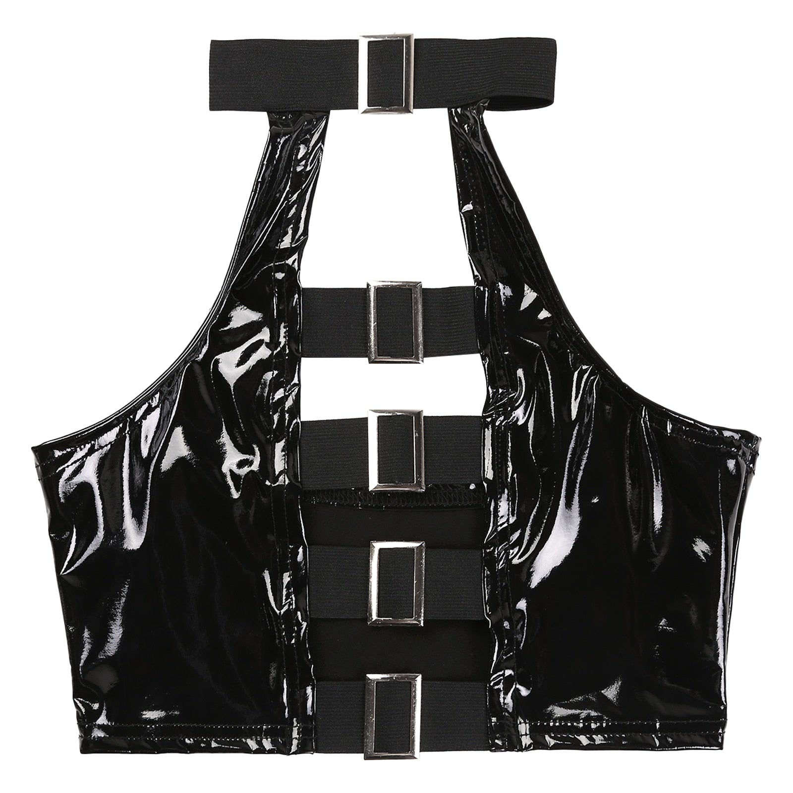 Crop Top Vinyle Dos Nus