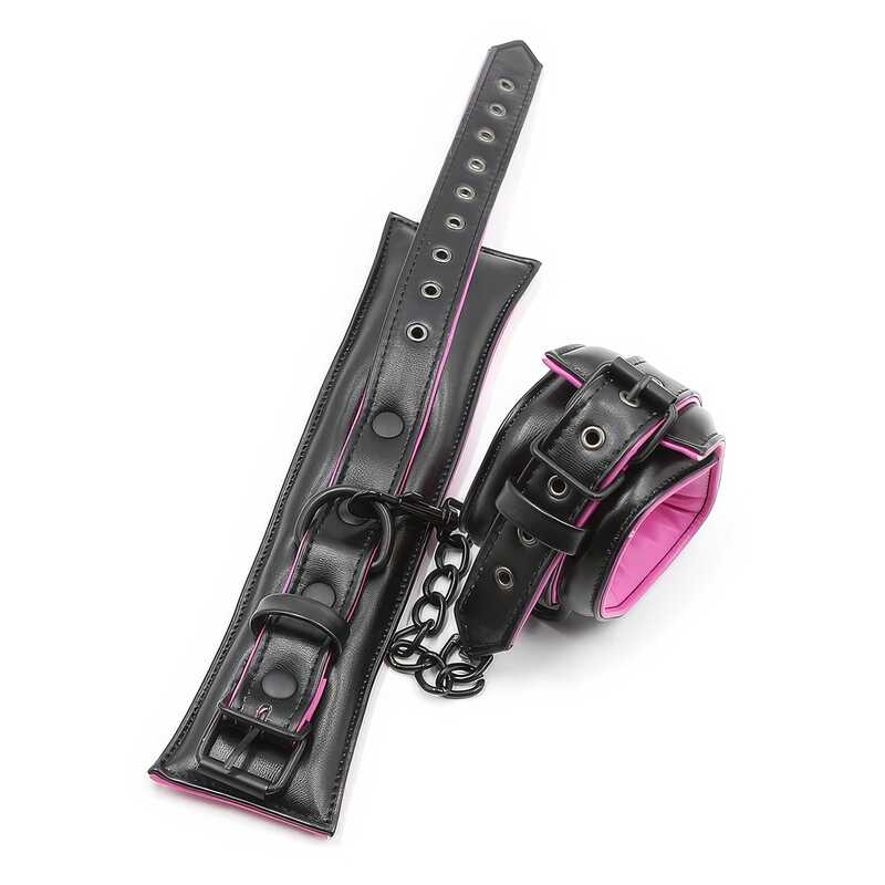 Menottes Chevilles Rembourrées Noir Rose