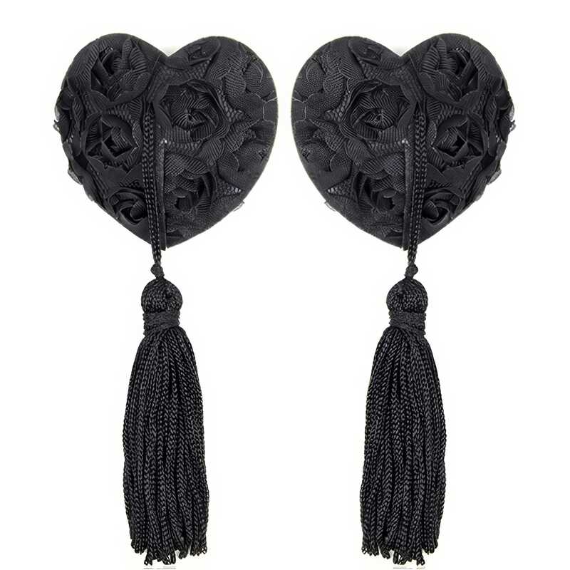 Cache Tétons Coeur Noir