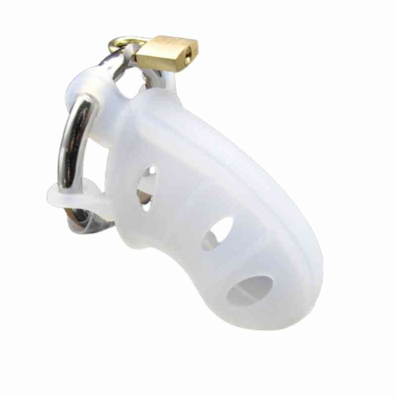 Cage Chasteté Silicone Homme Rouge