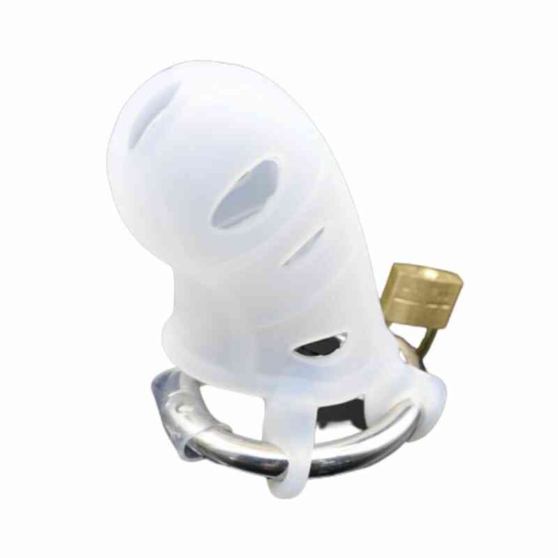 Cage de Chasteté Silicone Homme Blanc