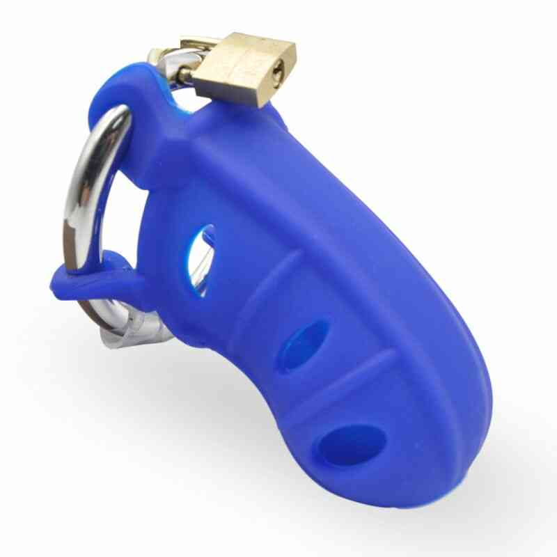 Cage de Chasteté Silicone Homme Bleu