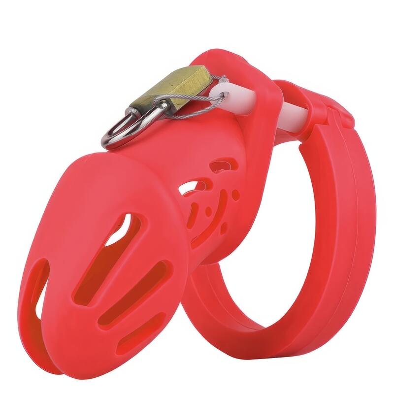 Cage de Chasteté Sissy Rouge