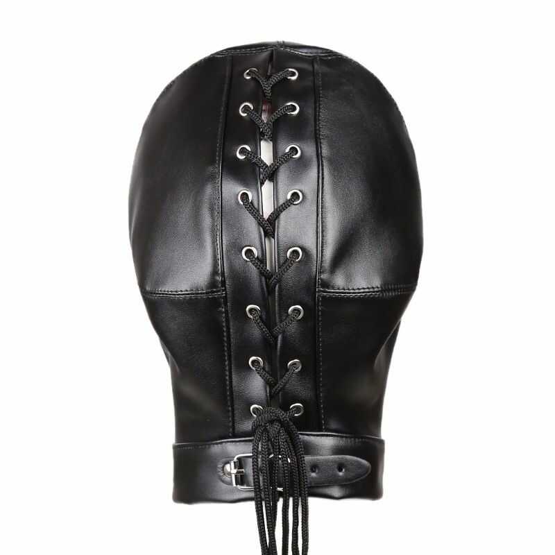 Cagoule BDSM Similicuir noir