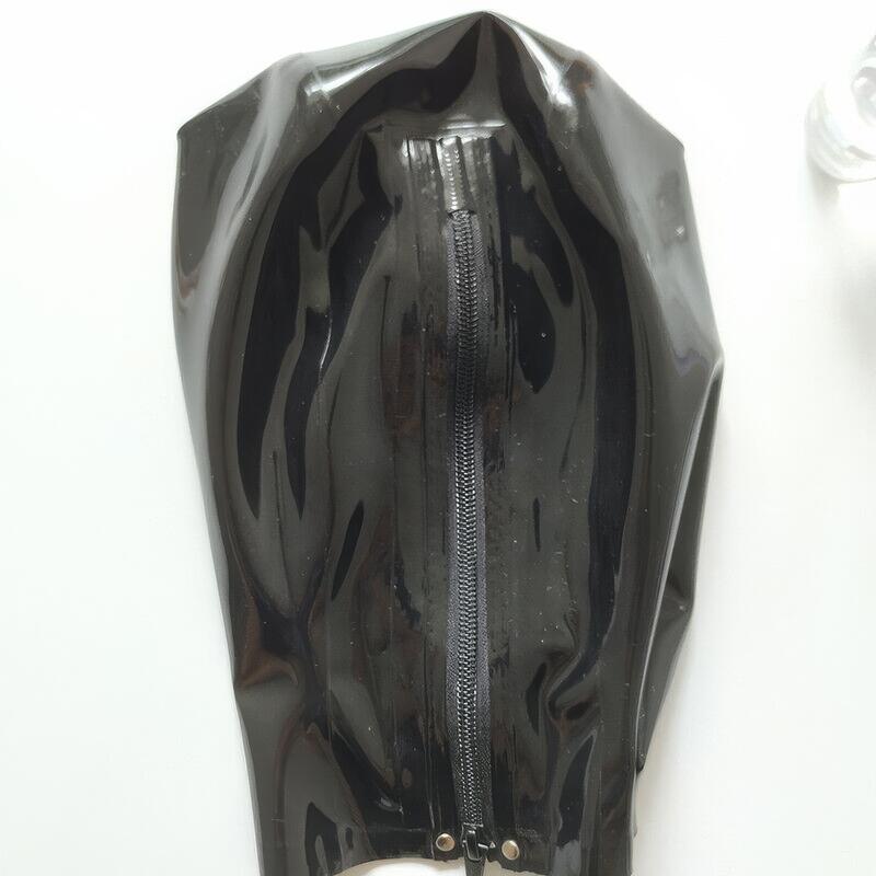 Cagoule Latex Femme Deux Trous Tirette
