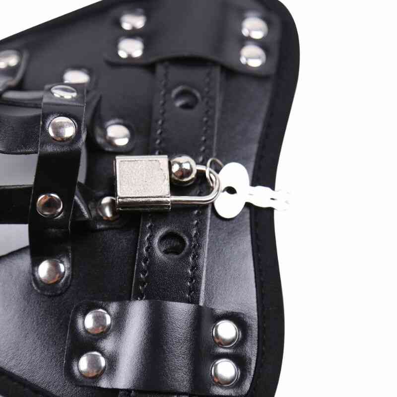 Ceinture de chasteté cuir noir
