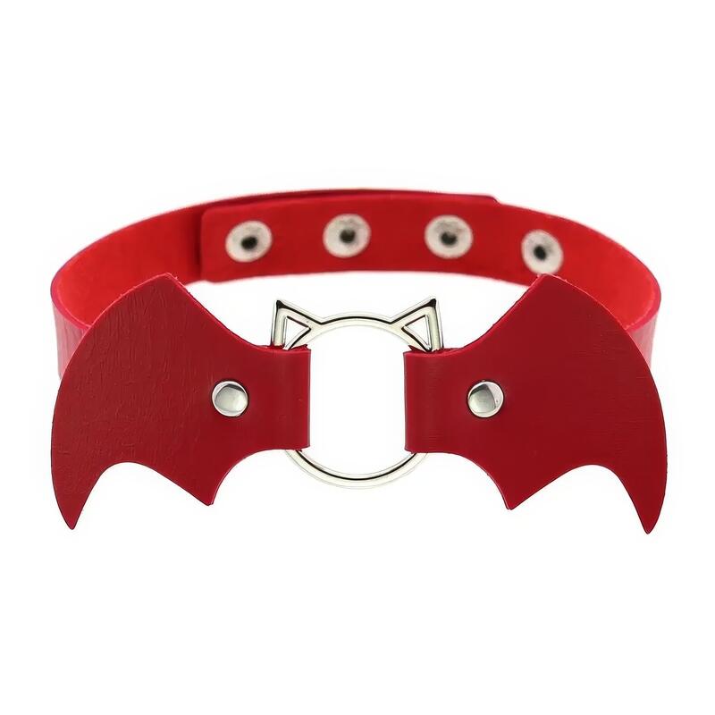 Collier BDSM Chauve-souris Rouge