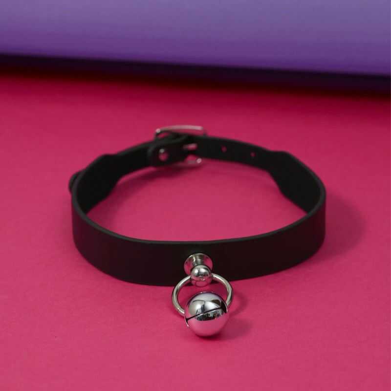 Collier BDSM Cuir Noir