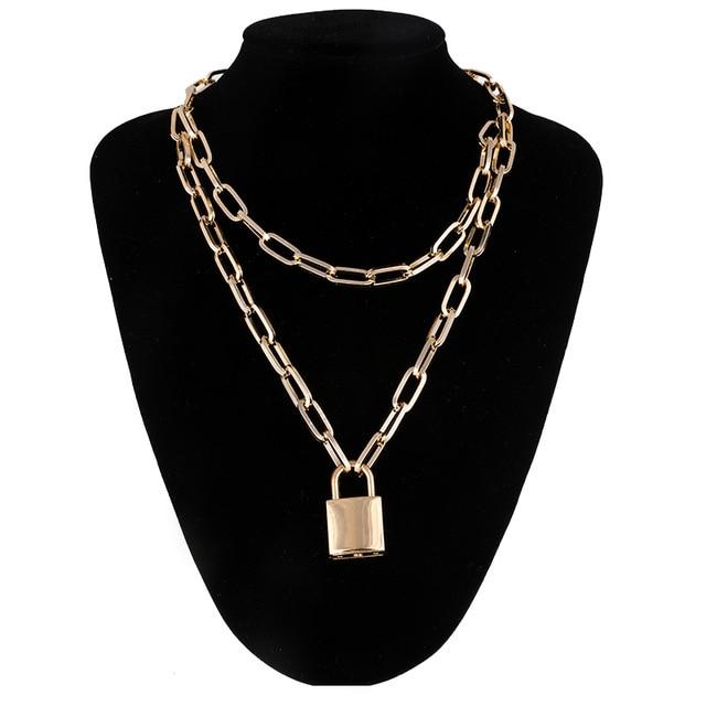 Collier Cadenas Plaqué Or