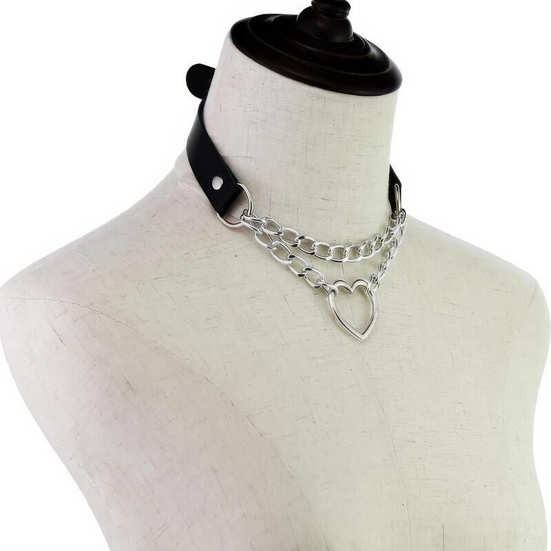 Collier Chaîne Cœur Sexy