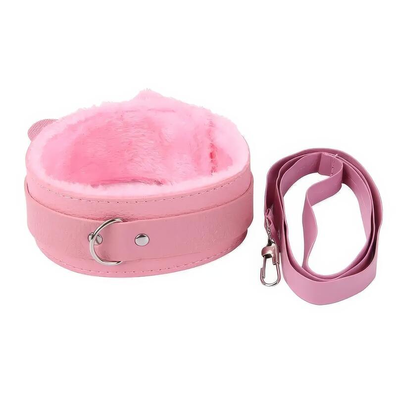 Collier Laisse Rose BDSM Débutant