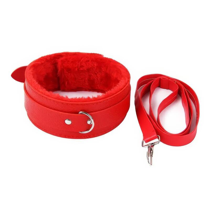 Collier Laisse Rouge BDSM Débutant