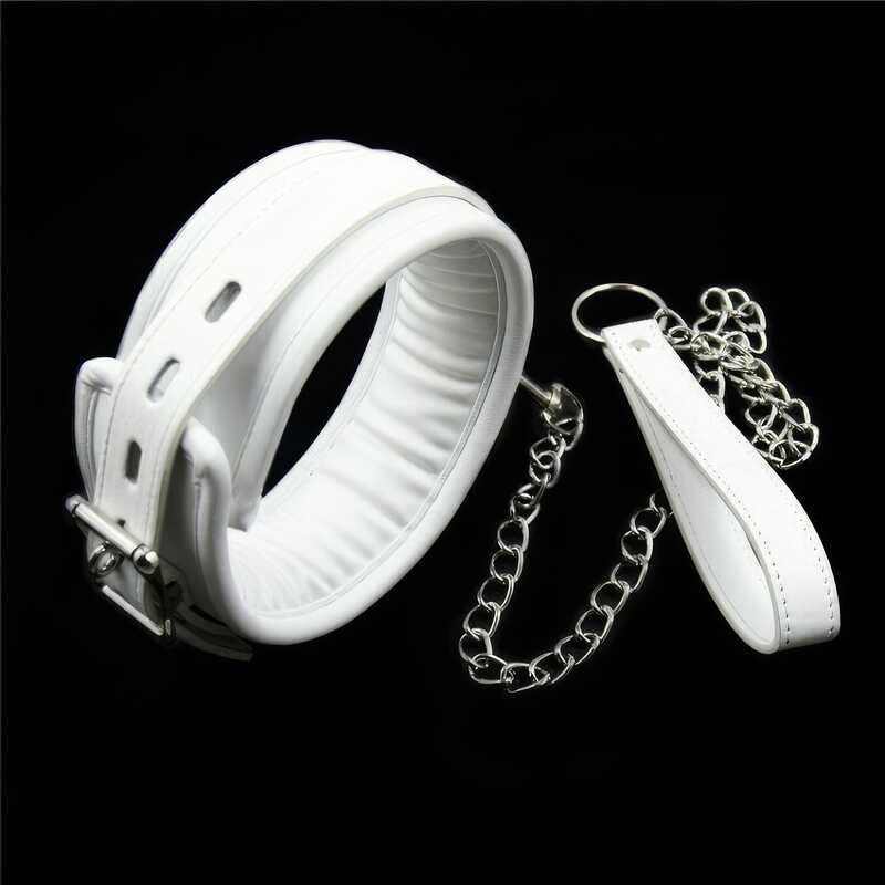 Collier blanc BDSM