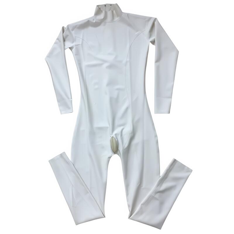 Combinaison Latex Blanc Trou Chatte