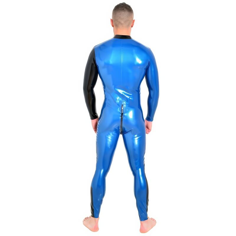 Combinaison Latex Bleu Homme Sexe