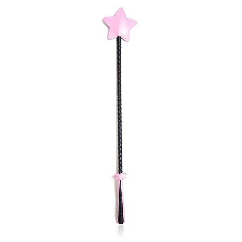 Cravache BDSM étoile rose