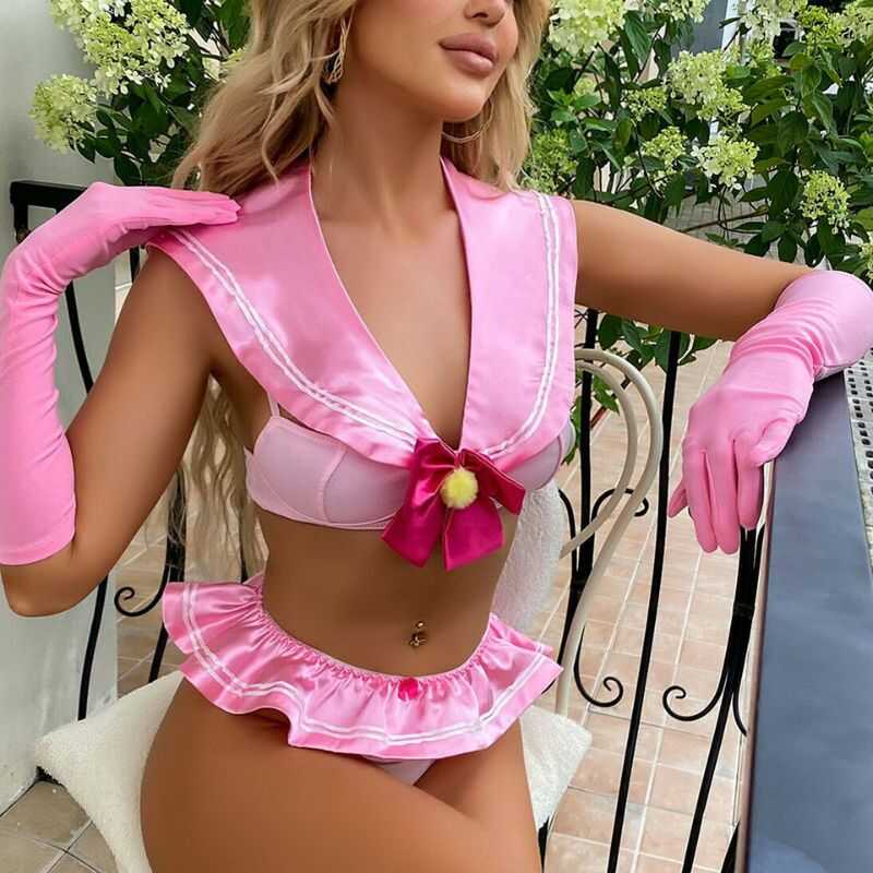 Déguisement Écolière Rose