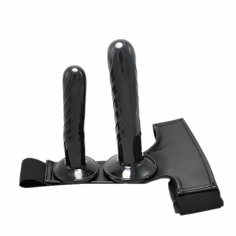 Double Gode Ceinture en Noir Vibrant