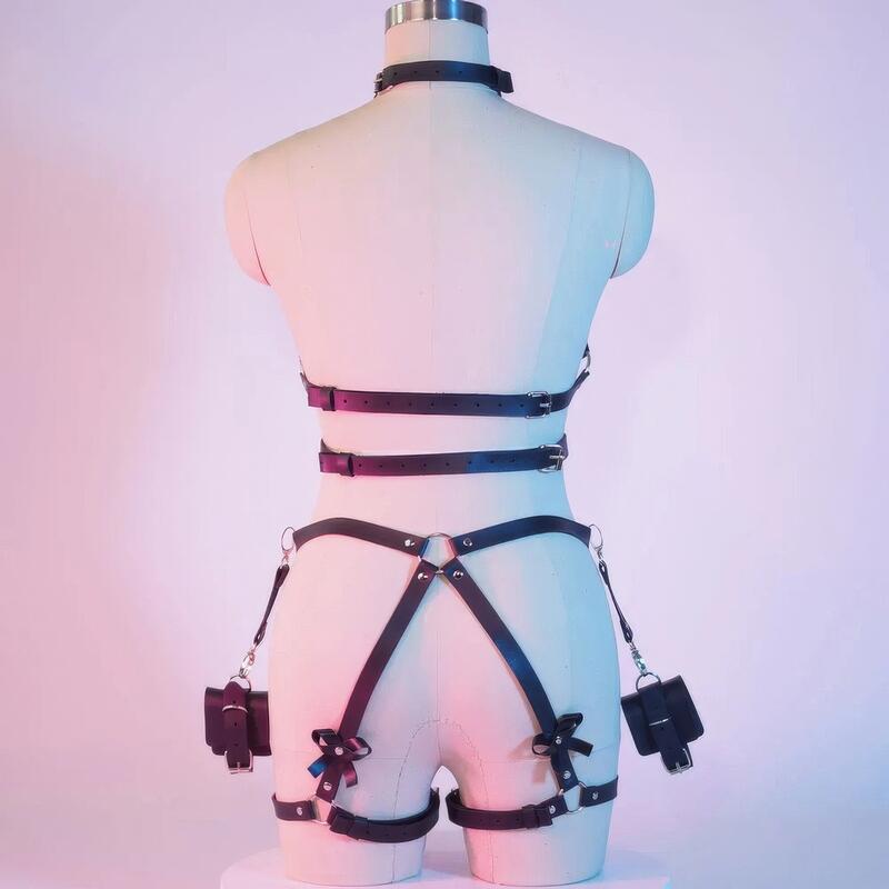 Harnais BDSM Femme Cuir (Set)