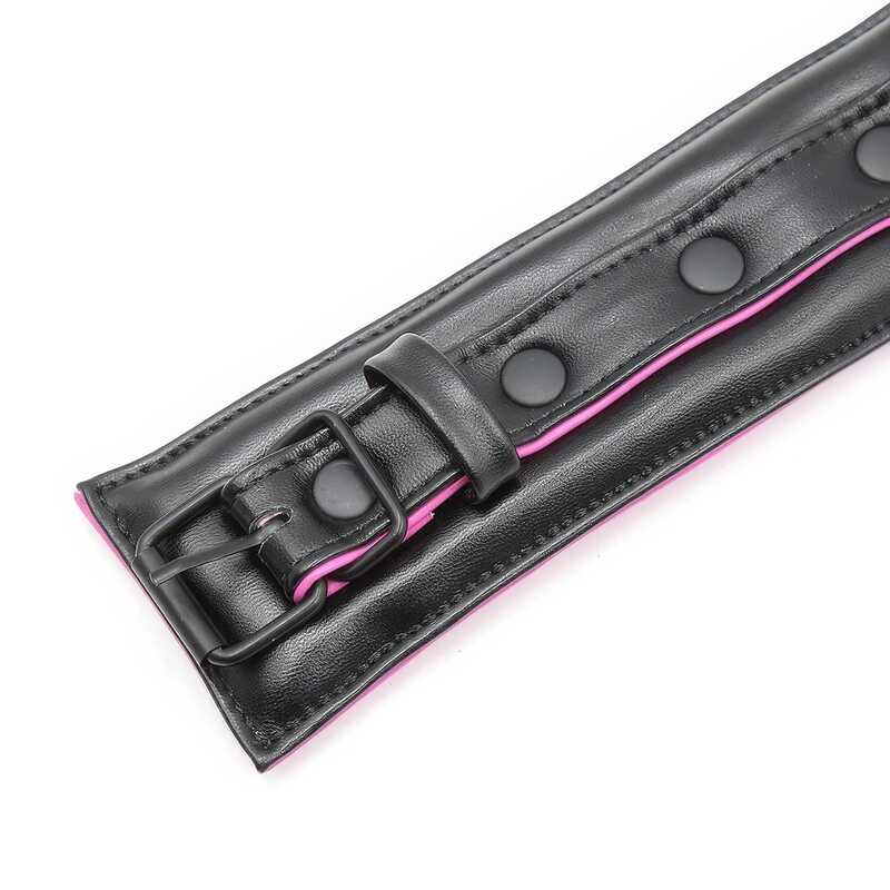 Collier Laisse Rembourrées Noir Rose