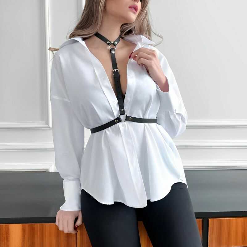Harnais Cuir Lingerie Femme