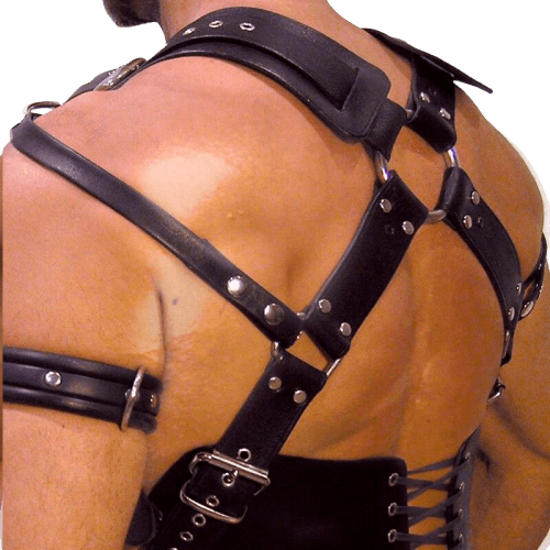 harnais en cuir homme