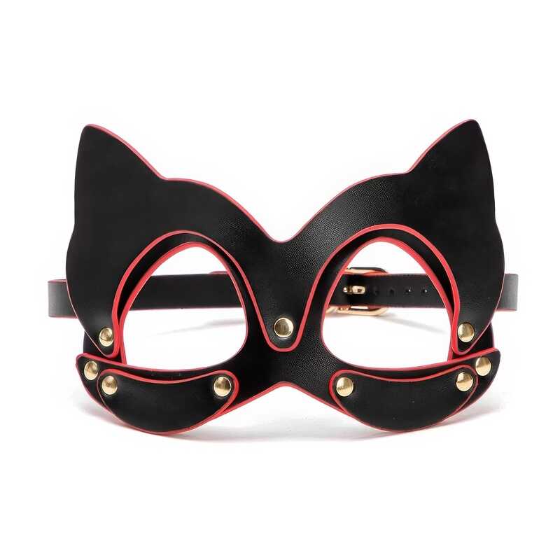 Masque BDSM Luxe Noir et Rouge