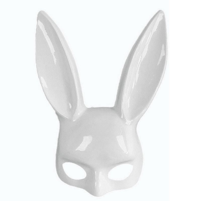 masque-lapin-sexy-blanc-brillant