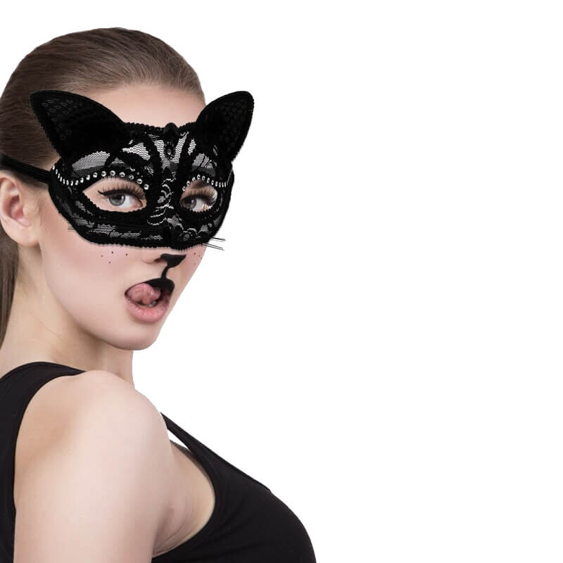 Masque Sexy Féline Noir