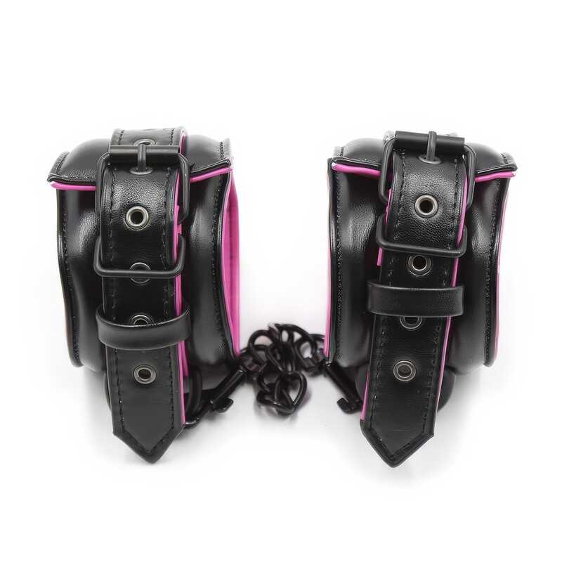 Menottes de Chevilles Rembourrées Noir Rose