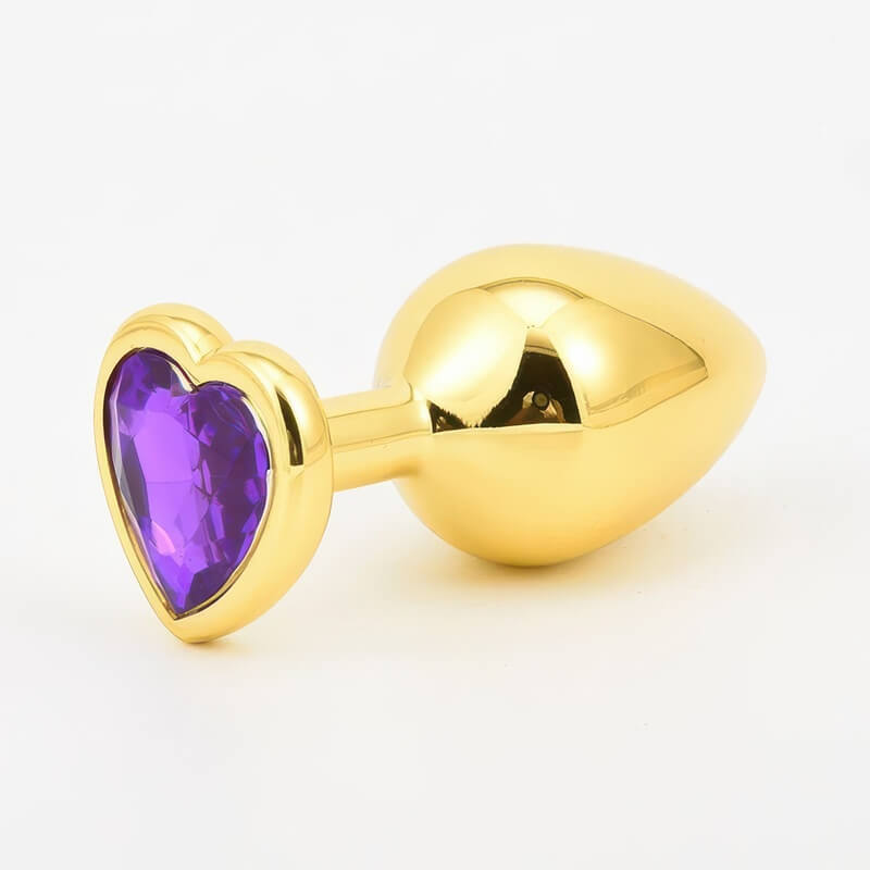 Plug Anal Acier Doré Violet