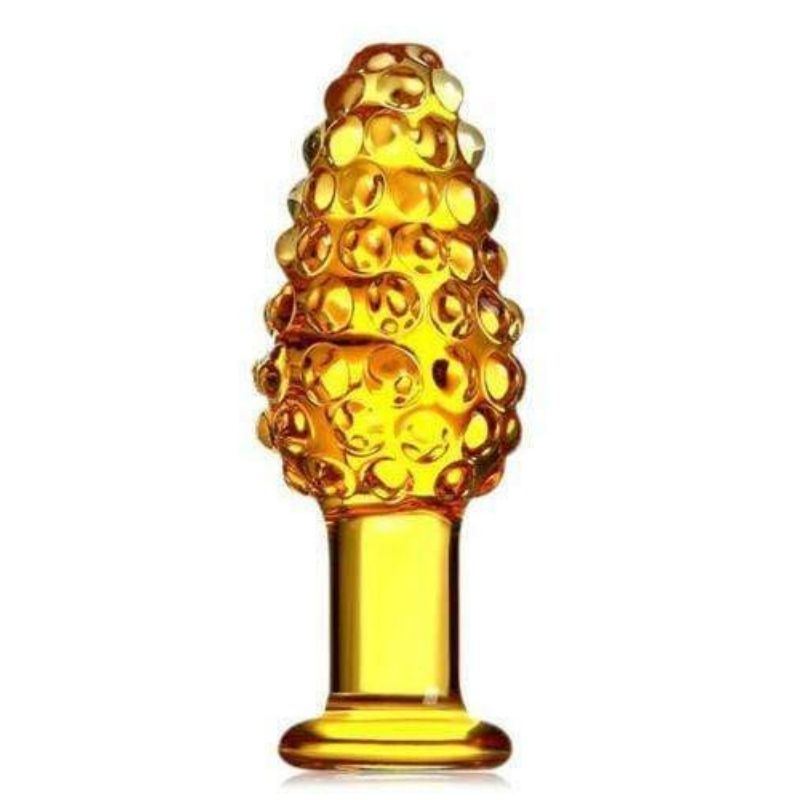plug-anal-en-verre-jaune