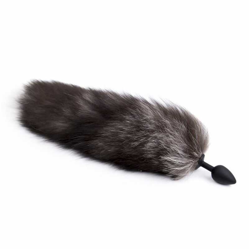 Plug Anal Silicone Noir Queue de Renard