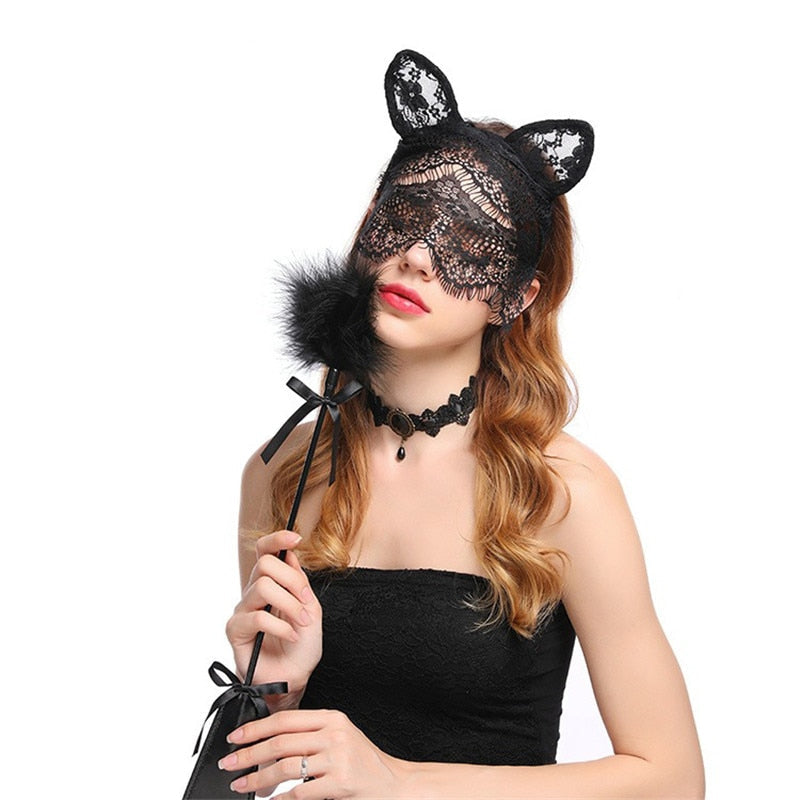 masque sexy strass