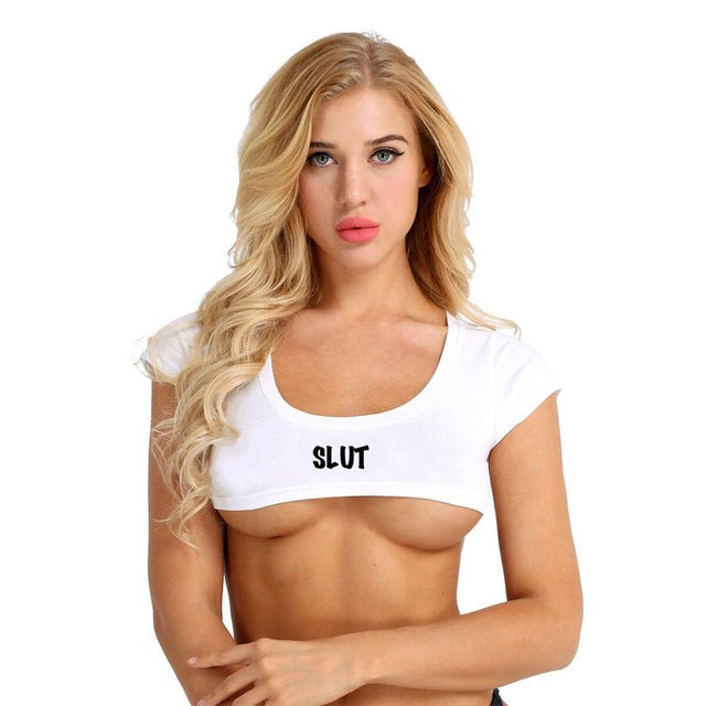 Crop top BDSM Noir