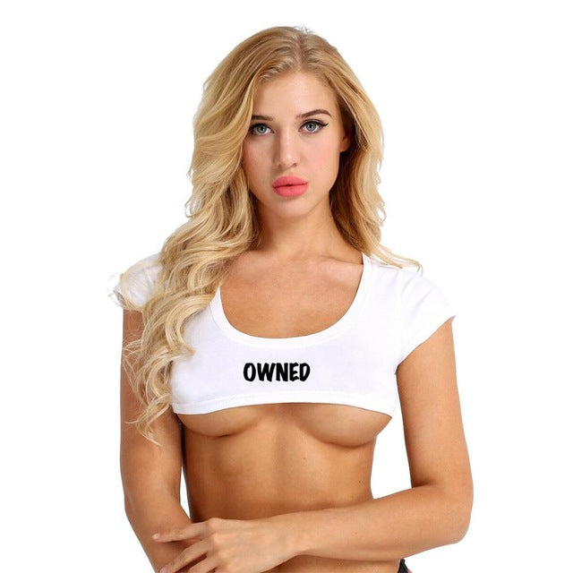 Crop top BDSM Noir