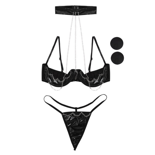 Lingerie Vinyle Cache Tétons