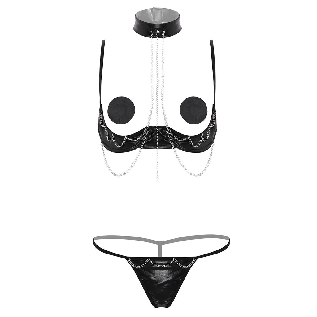 Lingerie Vinyle Cache Tétons
