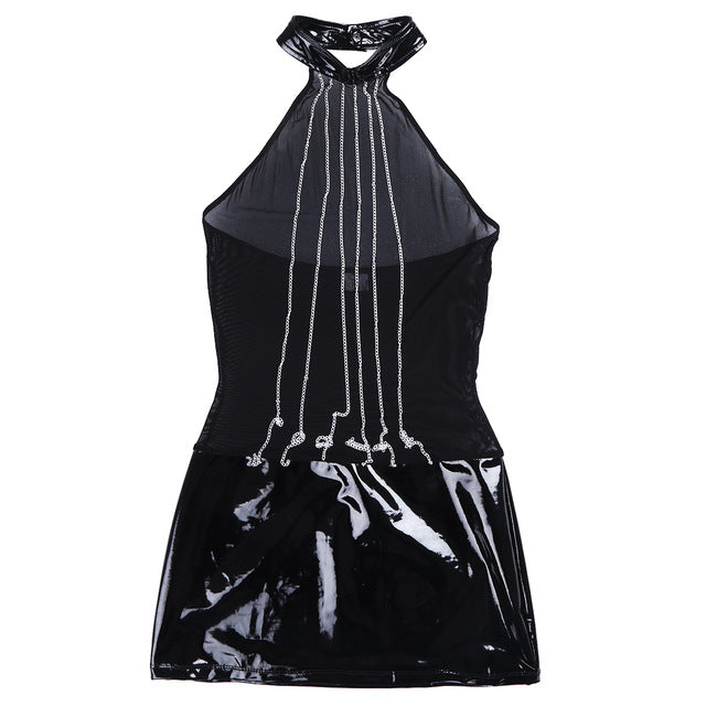 Mini Jupe Wetlook Chaines
