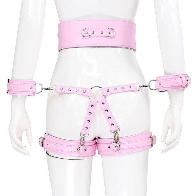 harnais menottes rose