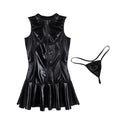 Robe Cuir Décolleté Plongeant