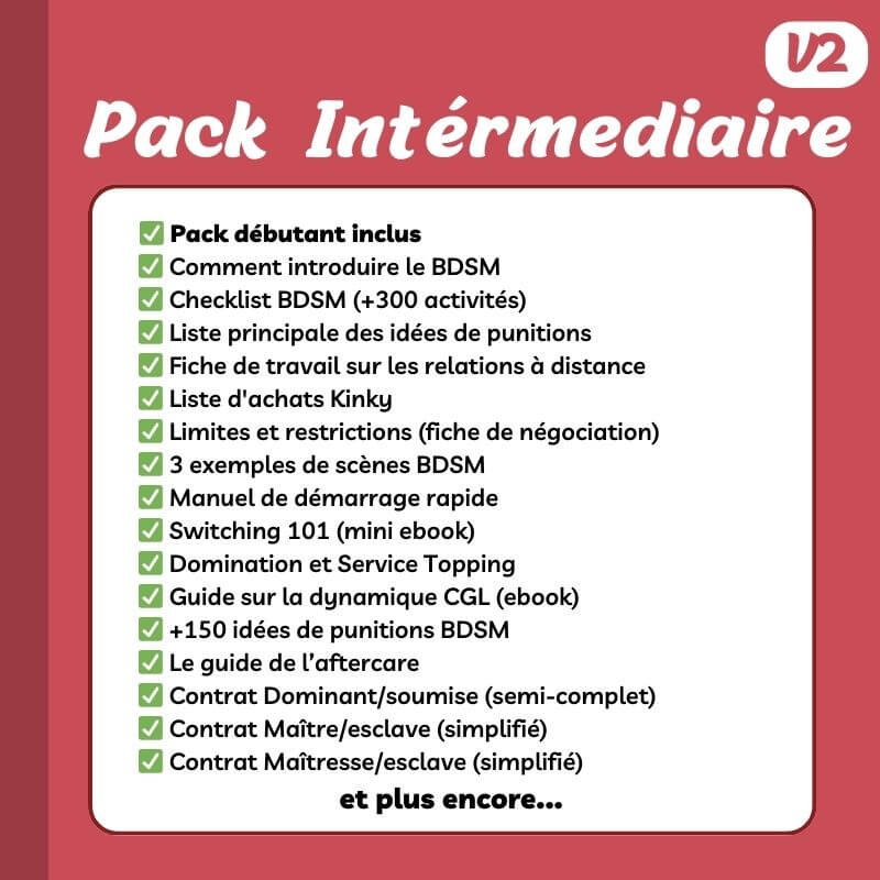 Pack BDSM Intermédiaire