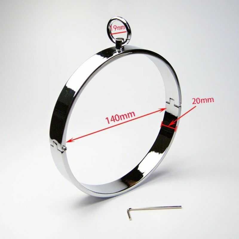 Taille Collier BDSM Acier Inoxydable 